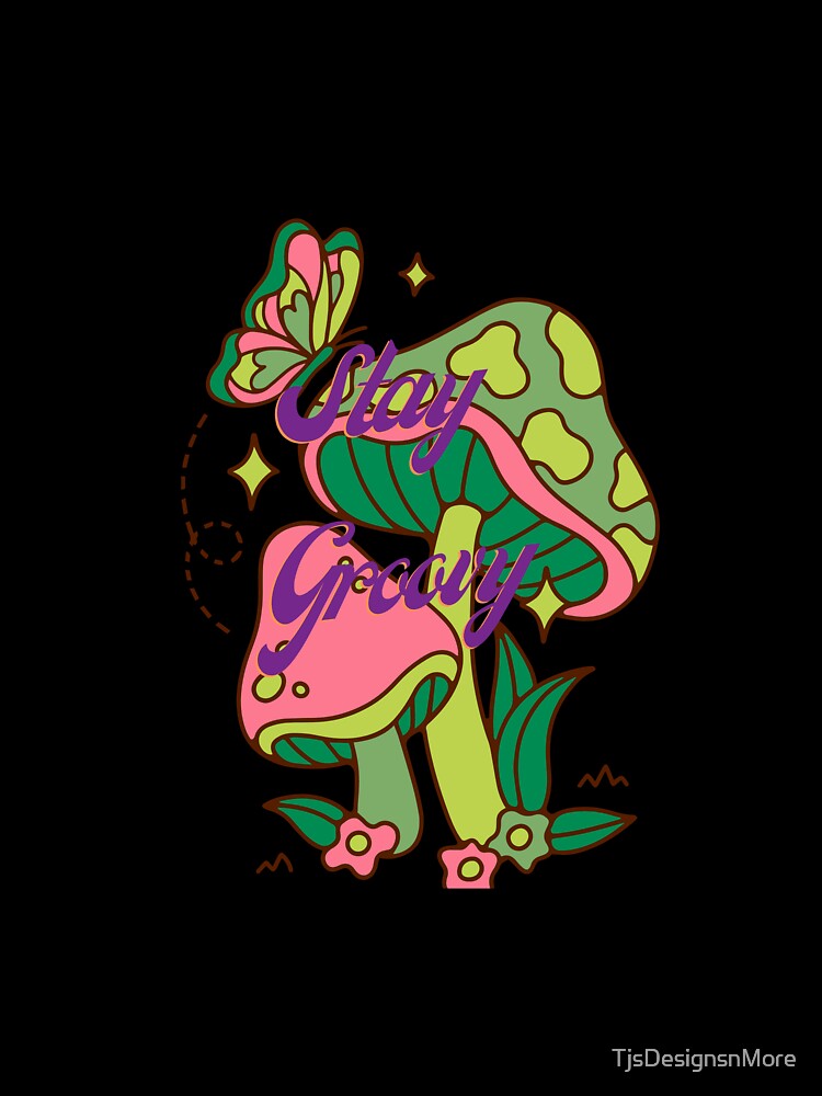 Stay Groovy with Colorful Mushrooms by TjsDesignsnMore