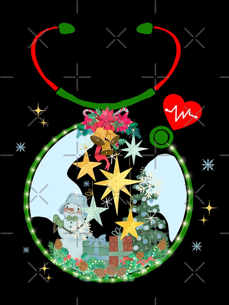Christmas Nurse Stethoscope by MaypanaShop