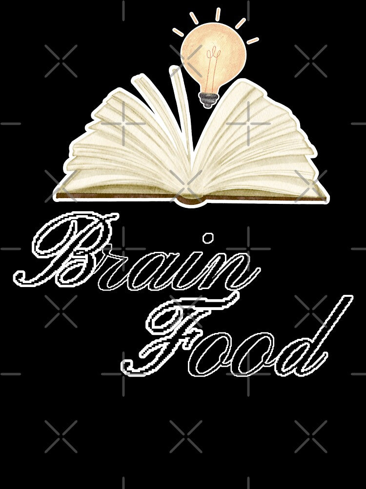 Book Lover Brain Food Funny Book Lover Reading Open Book Lightbulb by Art IN Pack