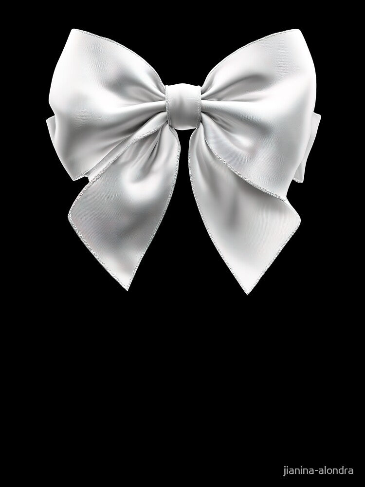 White Satin Bow Coquette Aesthetic by jianina-alondra