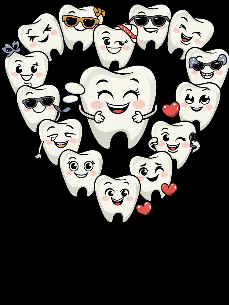Cute Tooth Cartoon Valentine Dental Hygienist by MavisJoseph