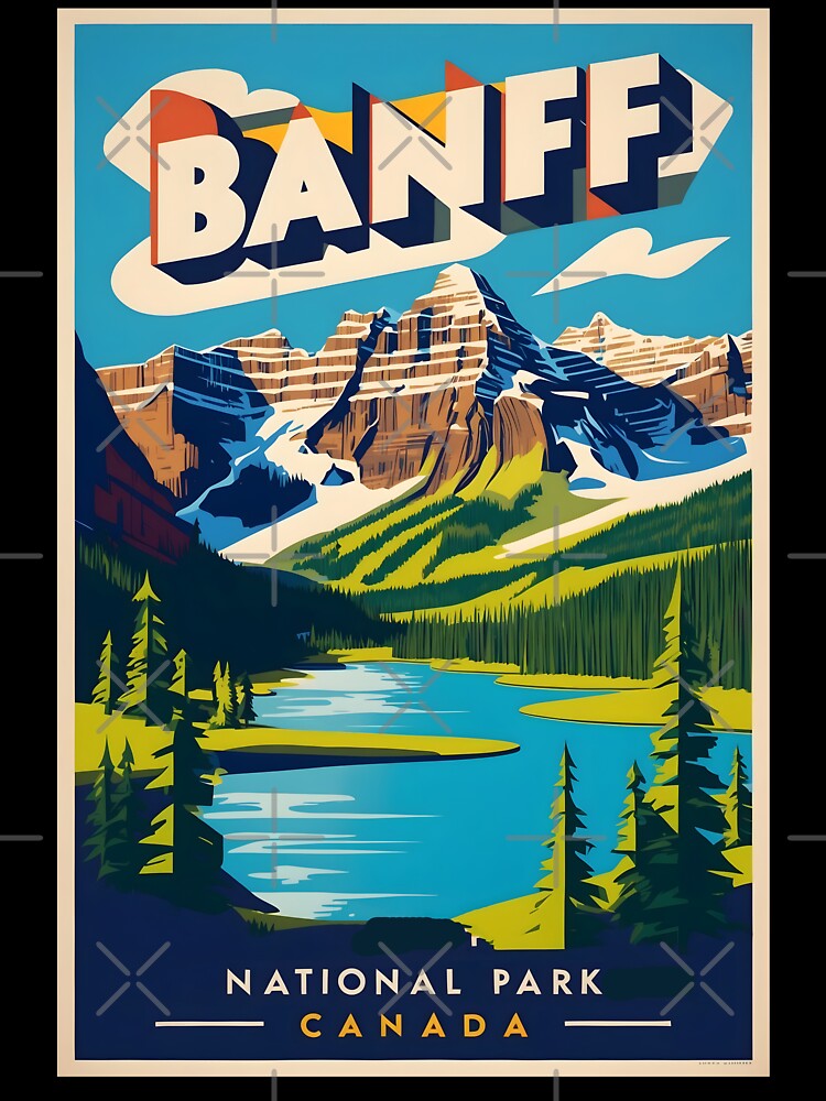 Banff National Park Canada Vintage Travel Tourism by TravelersGems