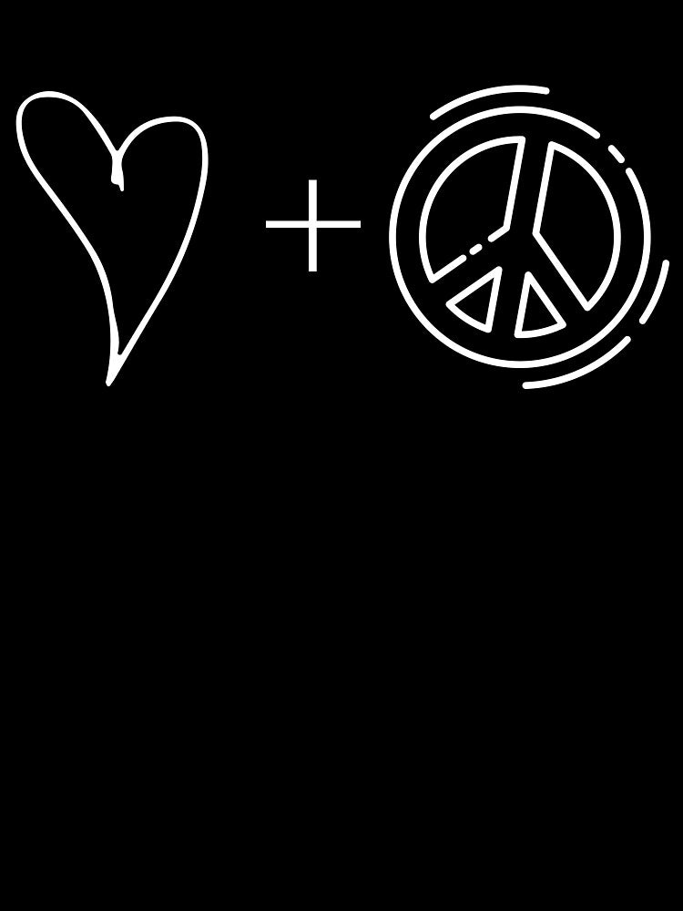 All I Need is Love and Peace Heart and Peace Symbol Symbolic Happy by BoomDesignsUS