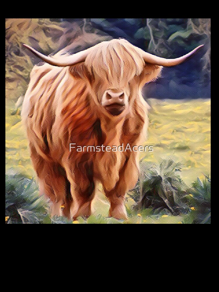Harry Brown Highland Cow Long horned by FarmsteadAcers