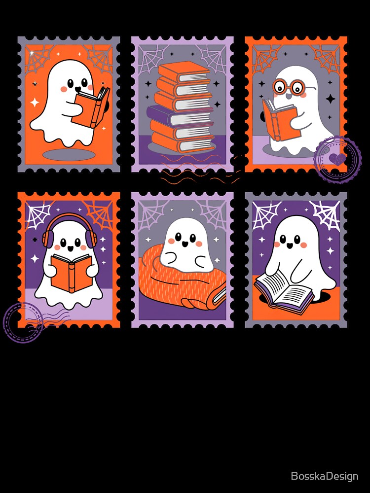 Halloween ghosts stamp design by BosskaDesign