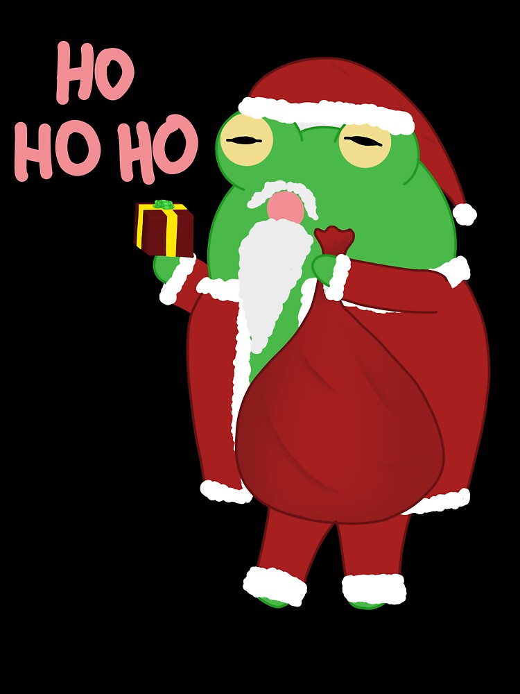 Festive Santa Frog Gift Giver – Cute Holiday Frog by akus-passion