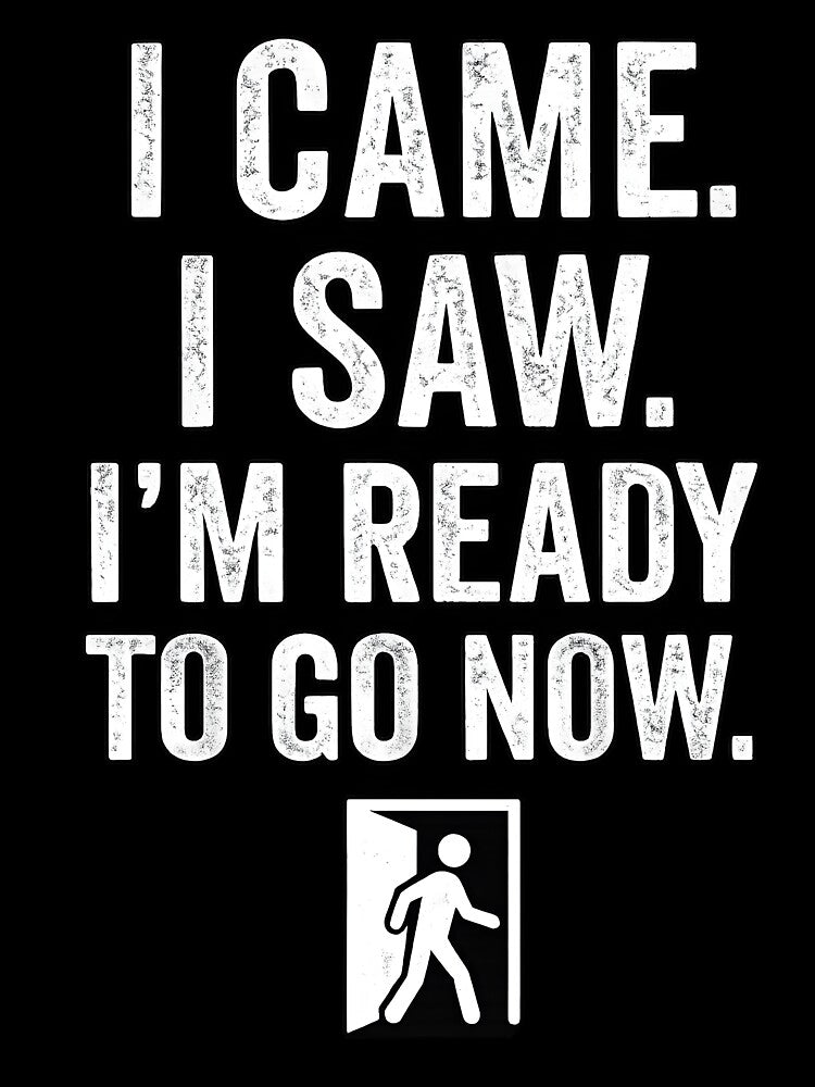 I Came I Saw Ready To Go Now Funny Introvert by ucedamarcelo
