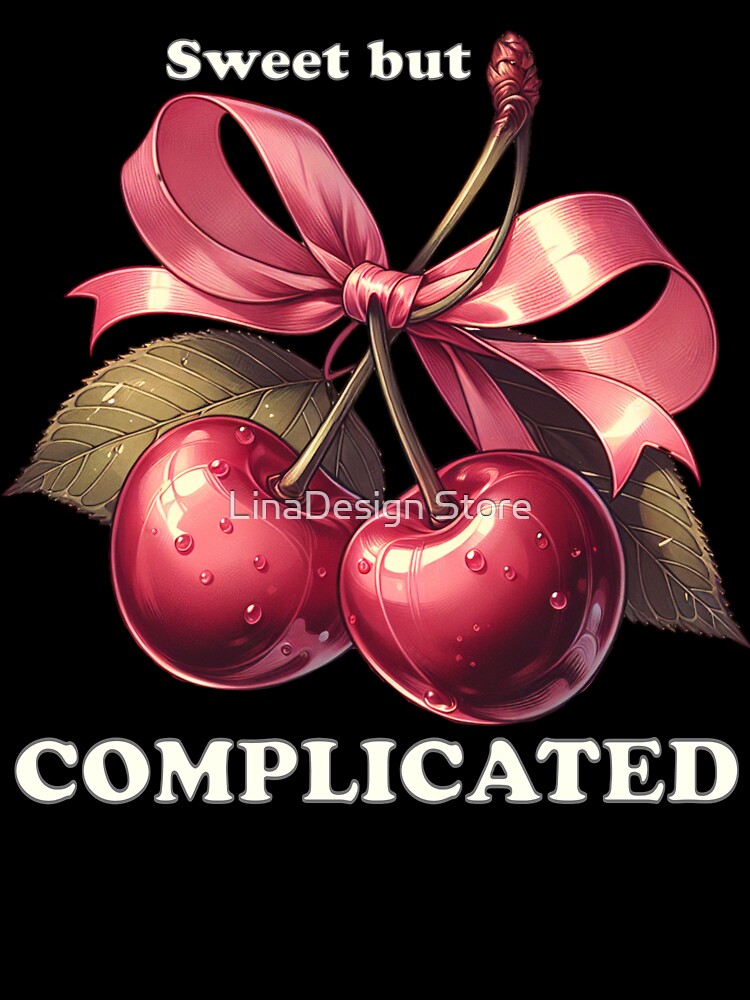 Sweet But Complicated – Coquette Cherry Bow by LinaDesign Store