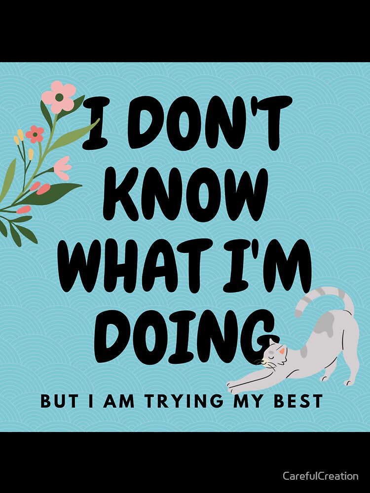 trying my best cat and flower design by CarefulCreation