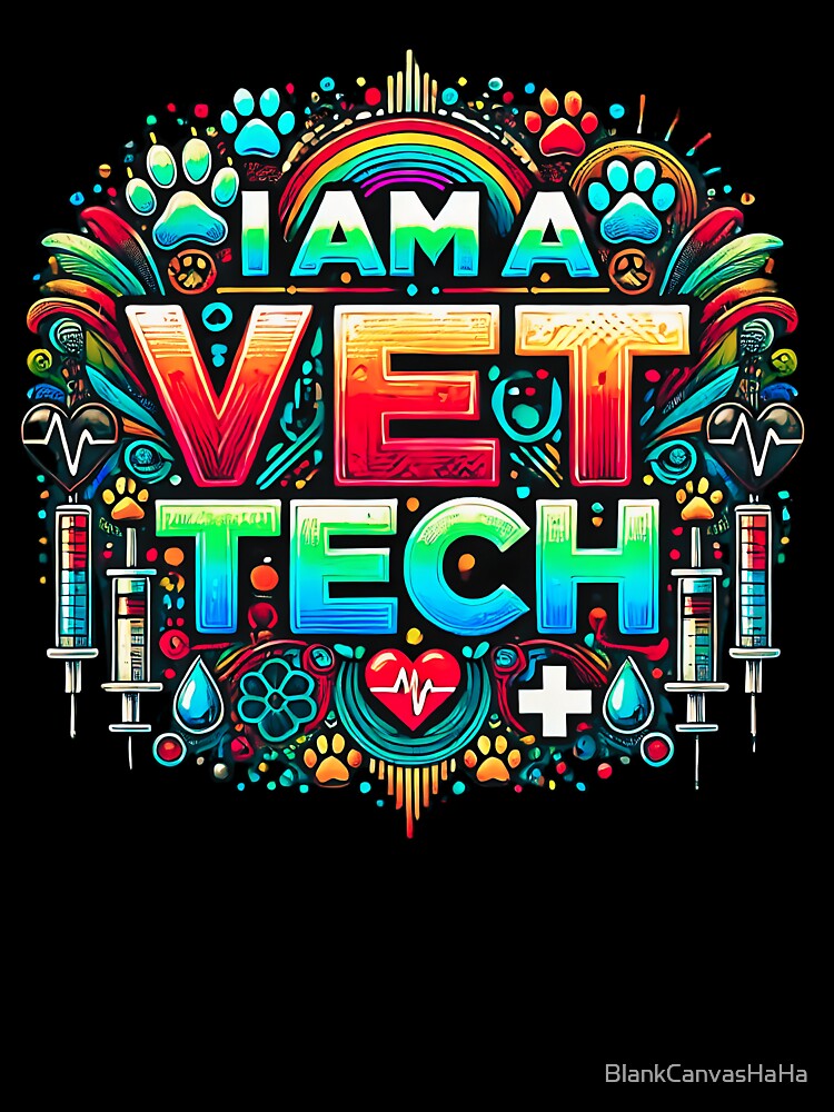 I Am a Vet Tech Tee - Bold and Colorful Tribute to Veterinary Technicians by BlankCanvasHaHa
