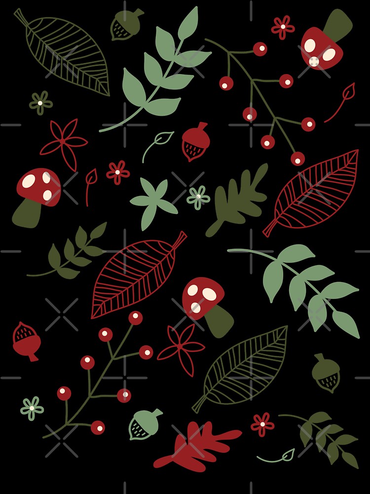 Retro Christmas Cottagecore Winter Berry Cozy Forest Hygge Aesthetic Pattern by retroyule