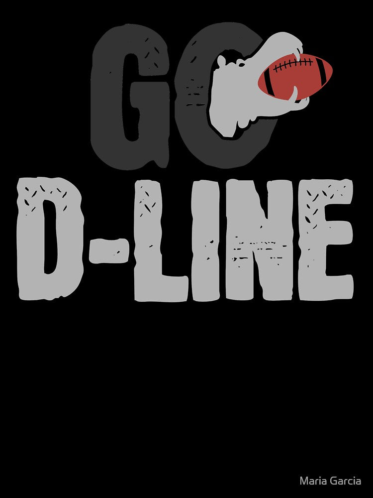Football Lineman | Go D-Line | Defensive Line Hippo by Maria Garcia