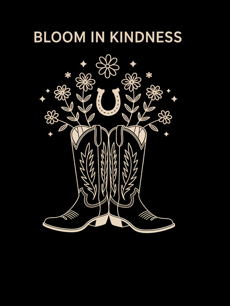 Cowboy Floral Kindness Inspirational Western Aesthetic by waislumekinwye