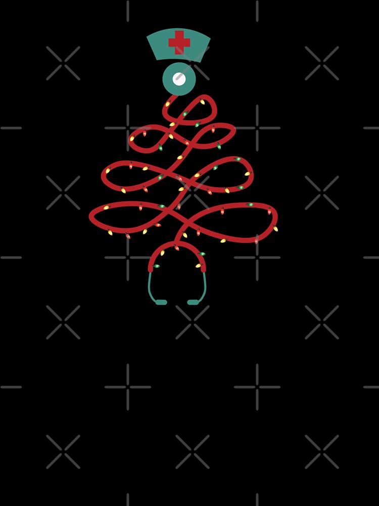 Nurse Christmas Tree Stethoscope RN LPN Scrub Squad Gift by Med ing