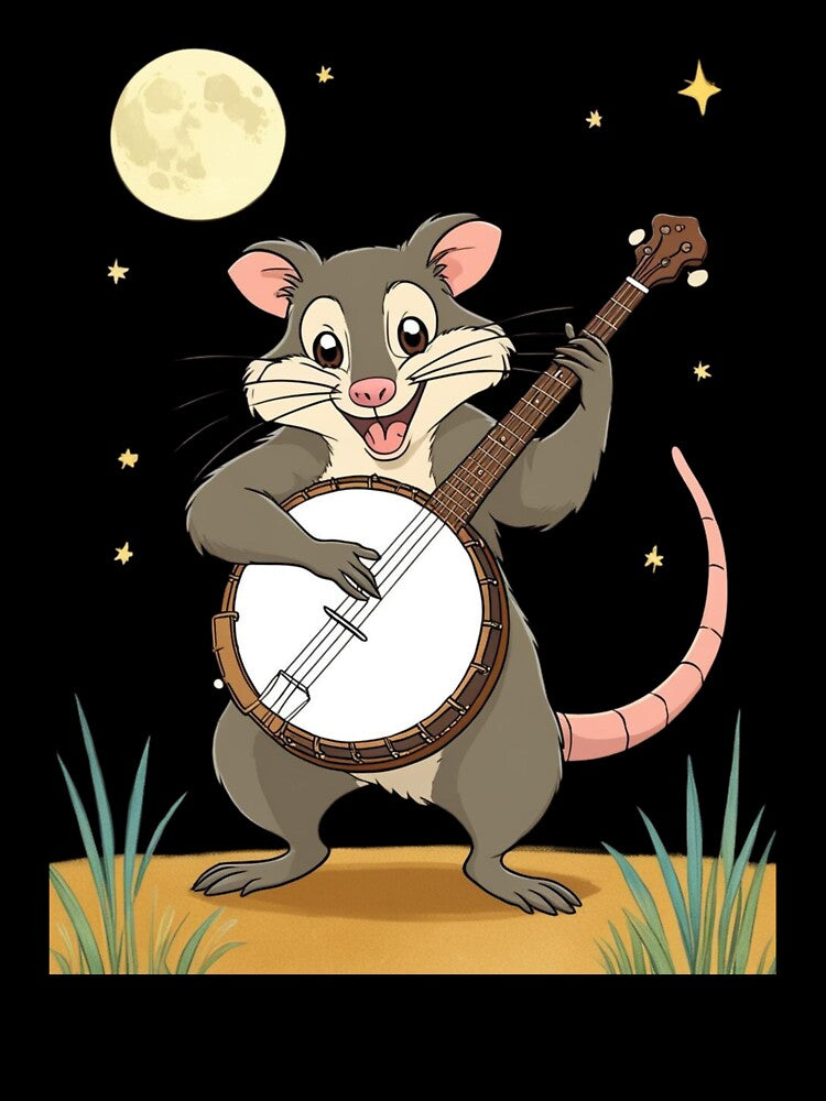 Funny Opossum Playing Banjo by 1fudluk
