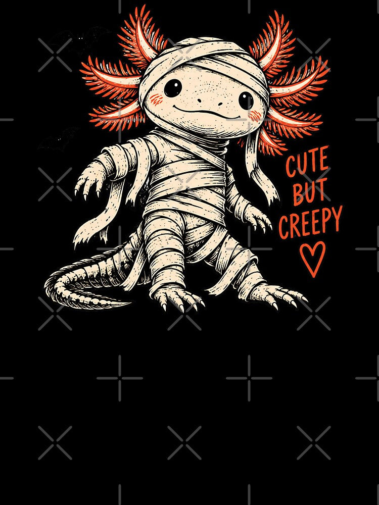 Cute But Creepy Axolotl Mummy Halloween Design, Spooky Kawaii Axolotl by MAPDDesigns