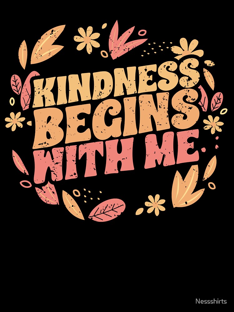 Kindness Begins With Me Groovy Autism Awareness Kind Person by Nessshirts