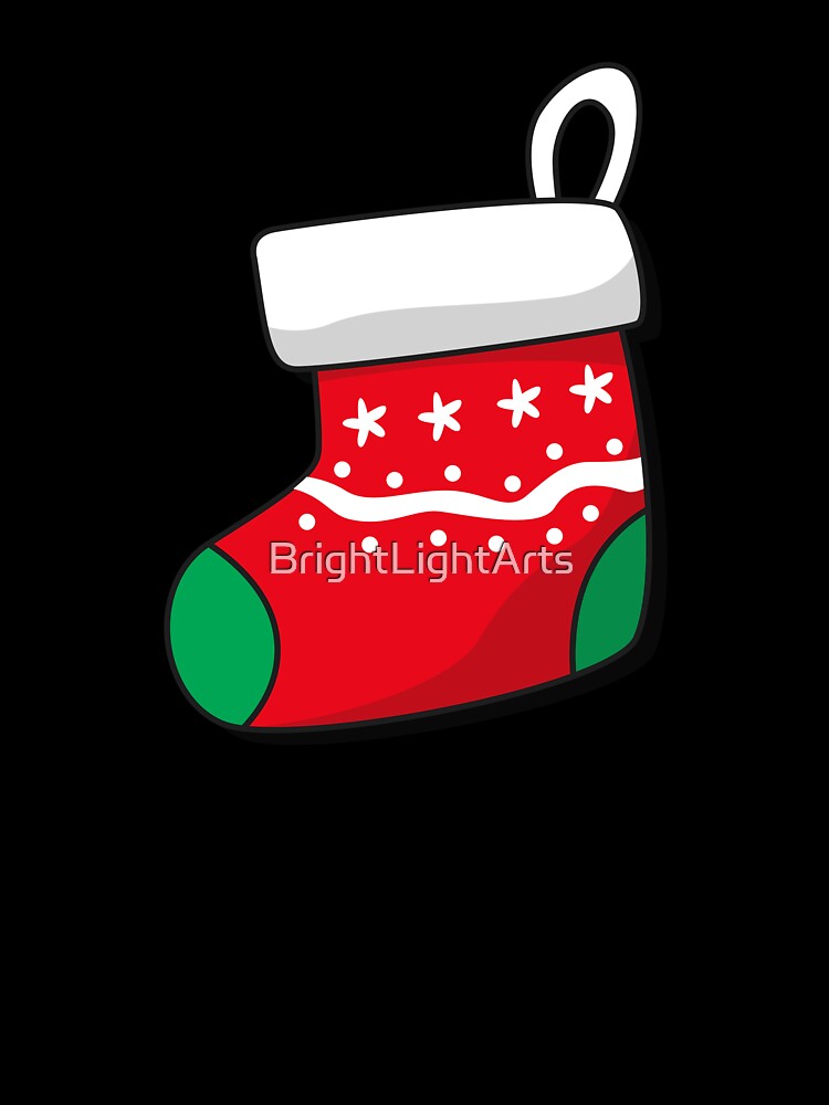 Cute Christmas Sock Design by BrightLightArts