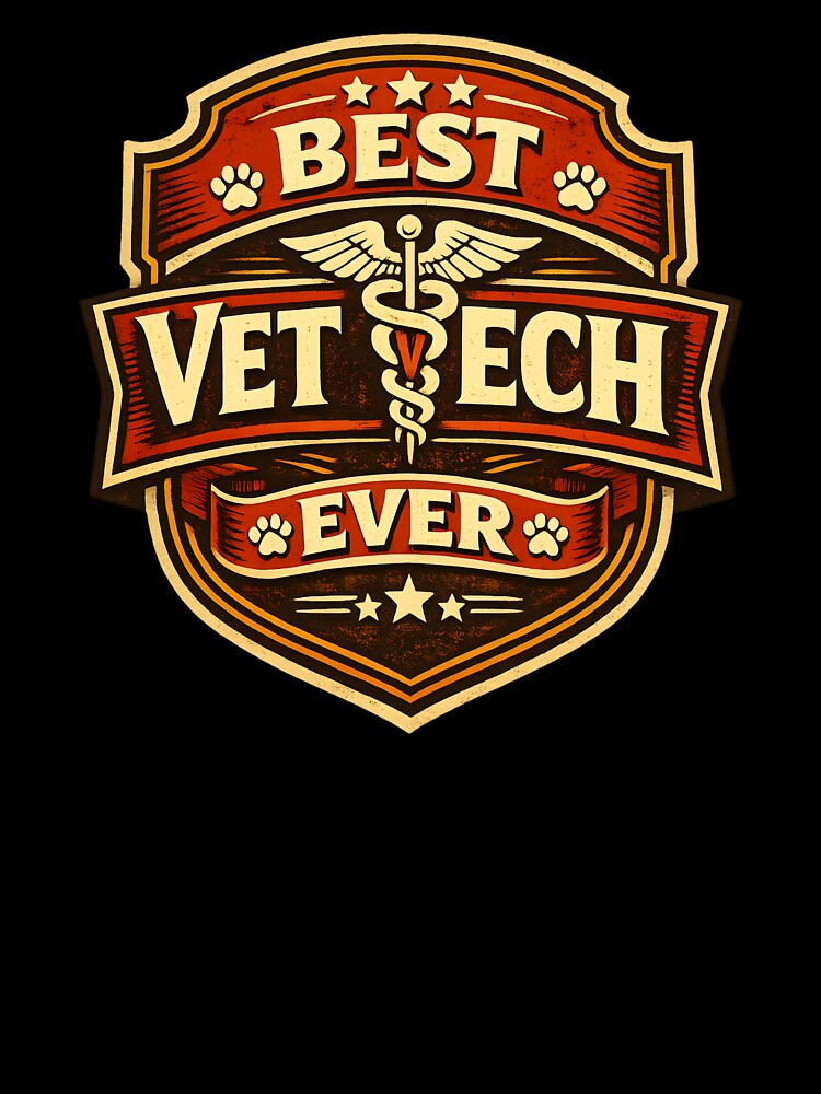 Best Vet Tech Ever | Vintage Veterinary Technician Design by CottonFirst