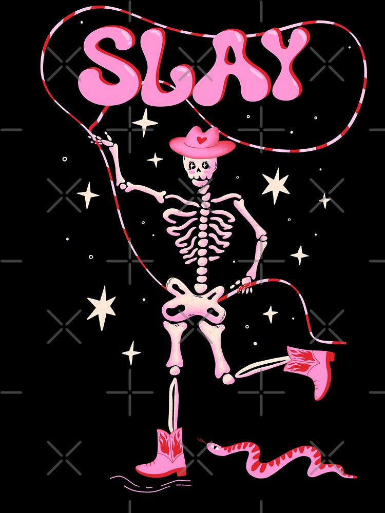 Slay Dancing skeleton in cowboy boots and hat by WeirdyTales