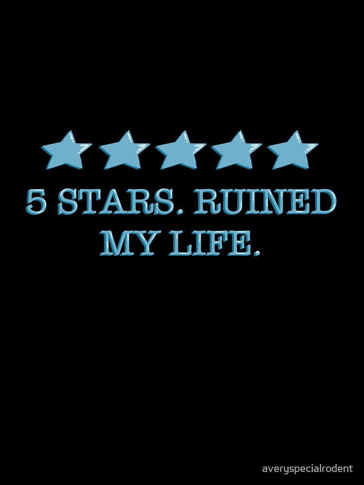Five Stars Ruined My Life Blue Bookish Reader Sticker by alexmaushaus