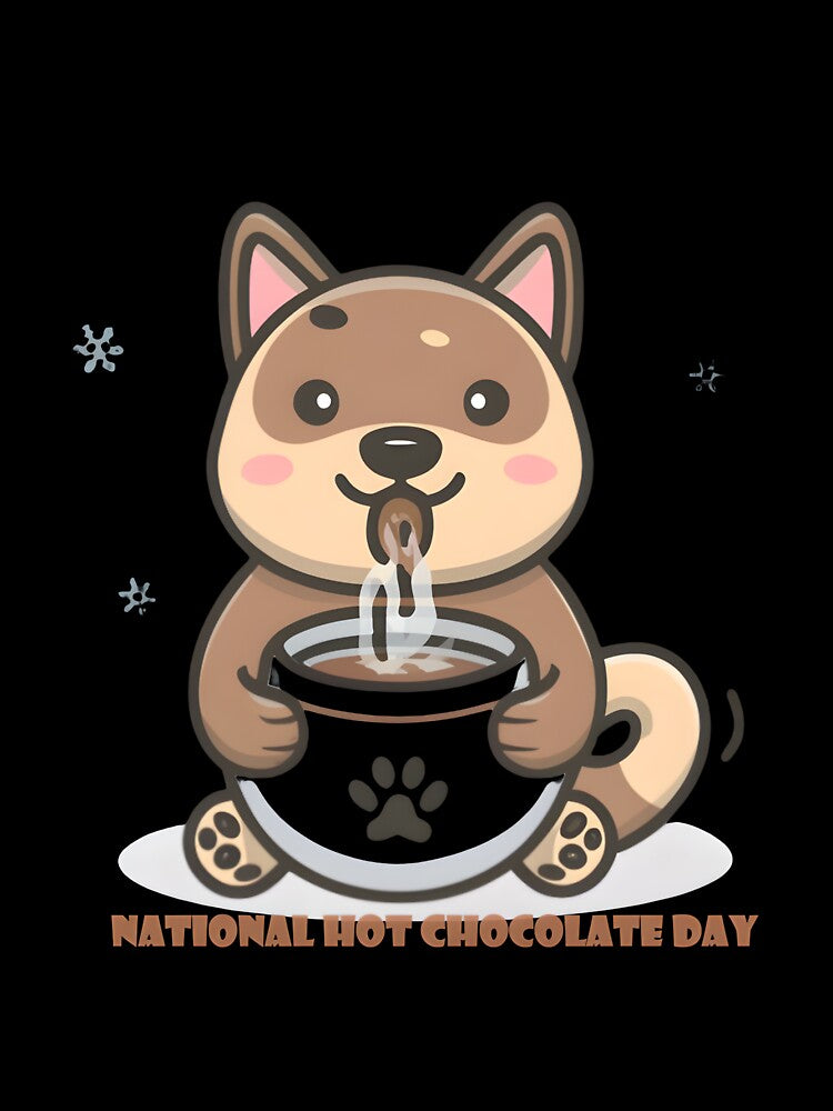 Dog drinking hot chocolate by r105
