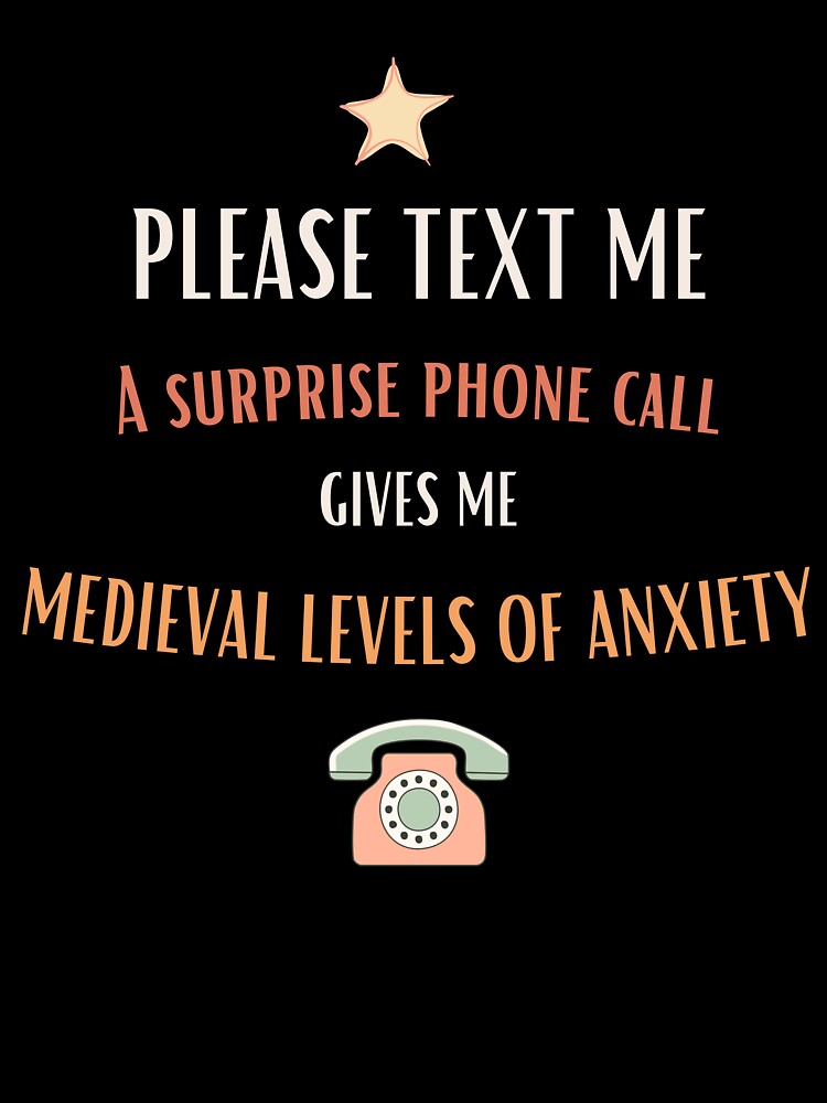 Please Text Me Surprise Phone Call Funny Retro Sarcastic by WonderMugStudio