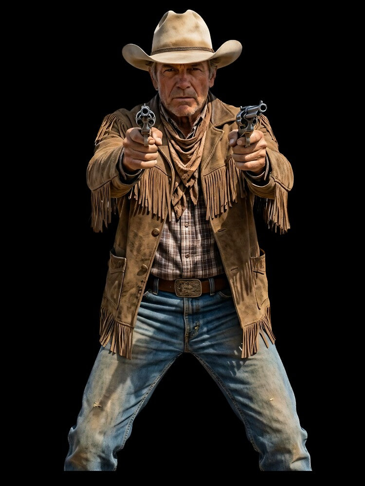 Vintage Wild West Cowboy Gunslinger Illustration by Utopian-Magic
