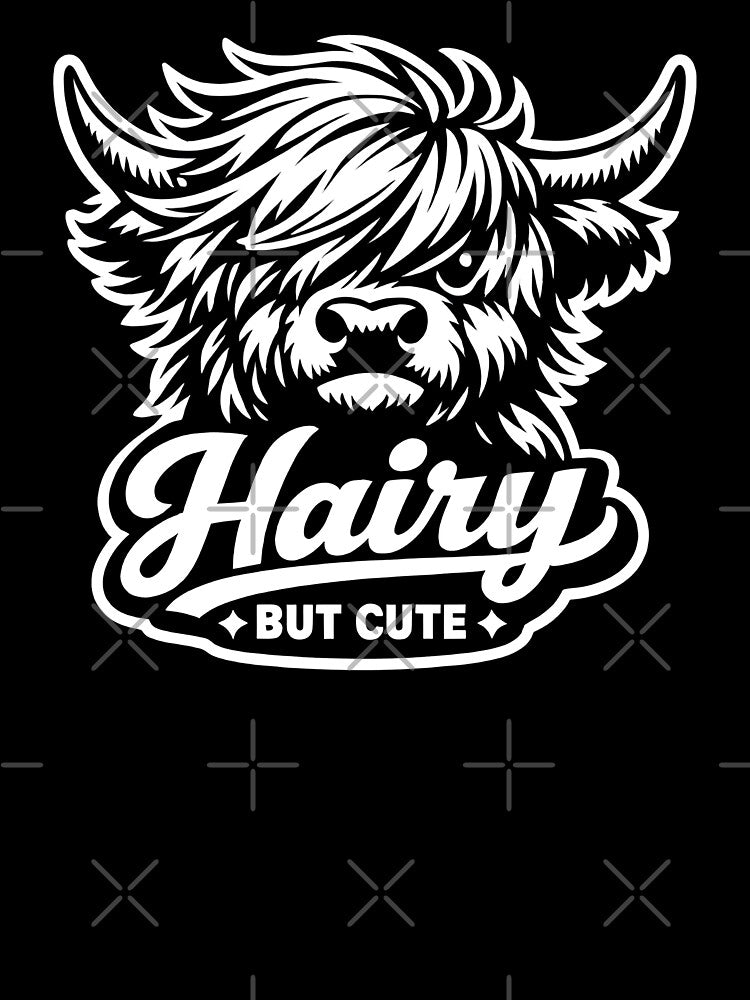 Fluffy Highland Cow Shirt – Hairy Scottish Cow Portrait by WAUZ