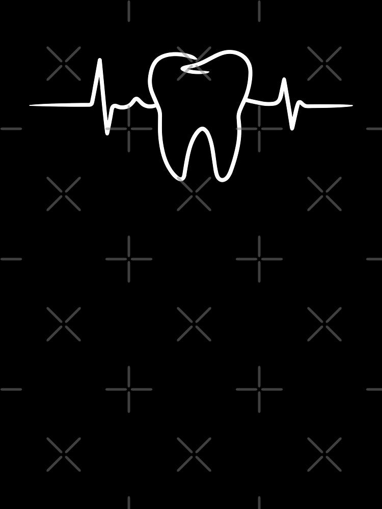 Heartbeat Tooth Design, Dentist Art, Fun Dental Pulse by madtoyman