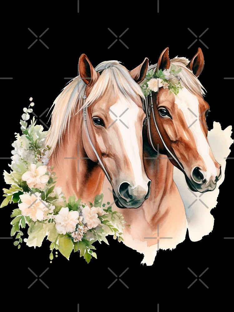 Holiday Horses Christmas Wreath by LionessLove