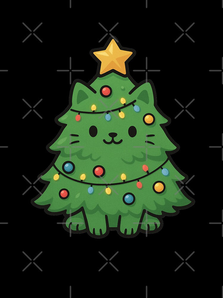 Funny Christmas Tree Cat | Festive Cat Disguised as a Tree by Shtex