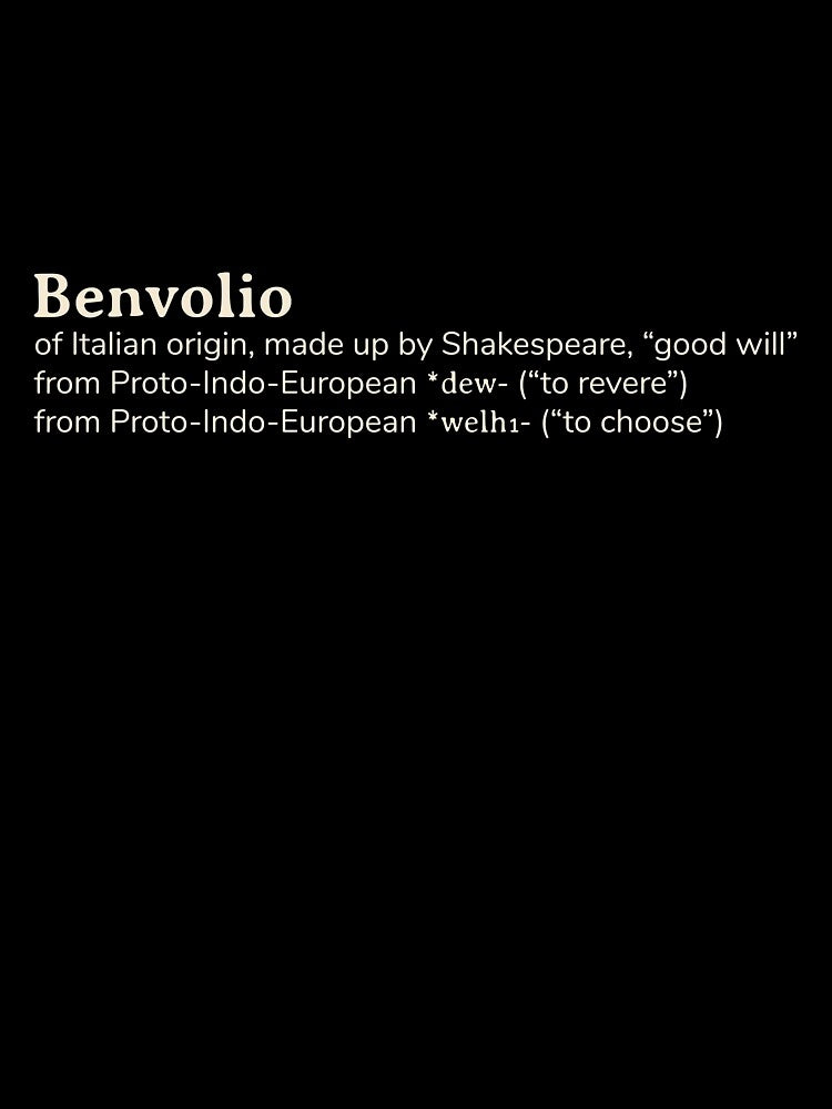 Benvolio name etymology by YourNameStory