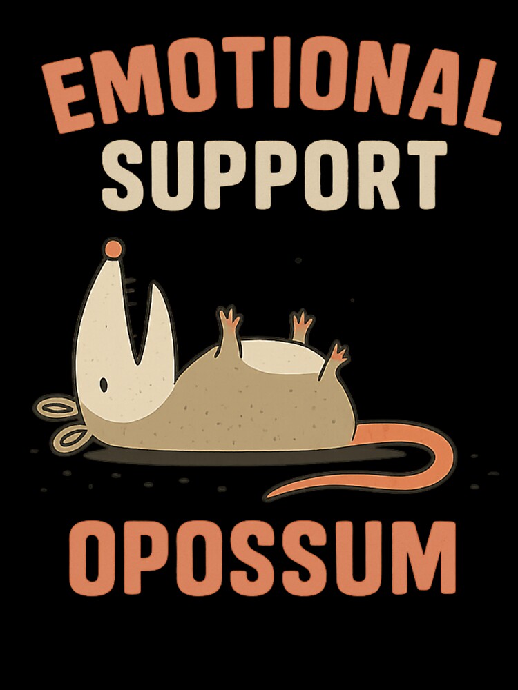 Emotional Support Opossum Small Illustration by haitrieuic96