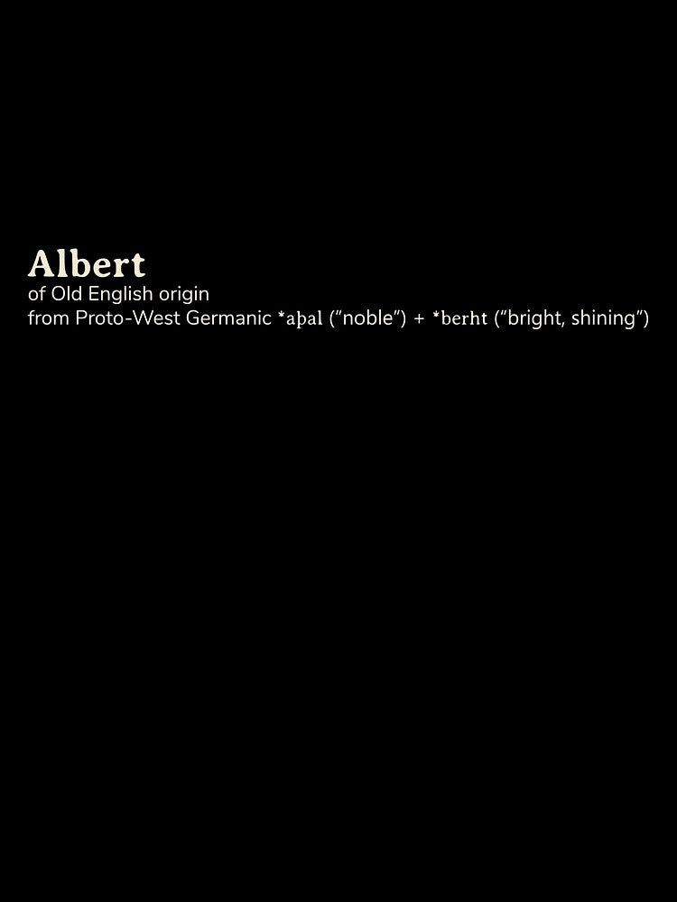 Albert name etymology by YourNameStory