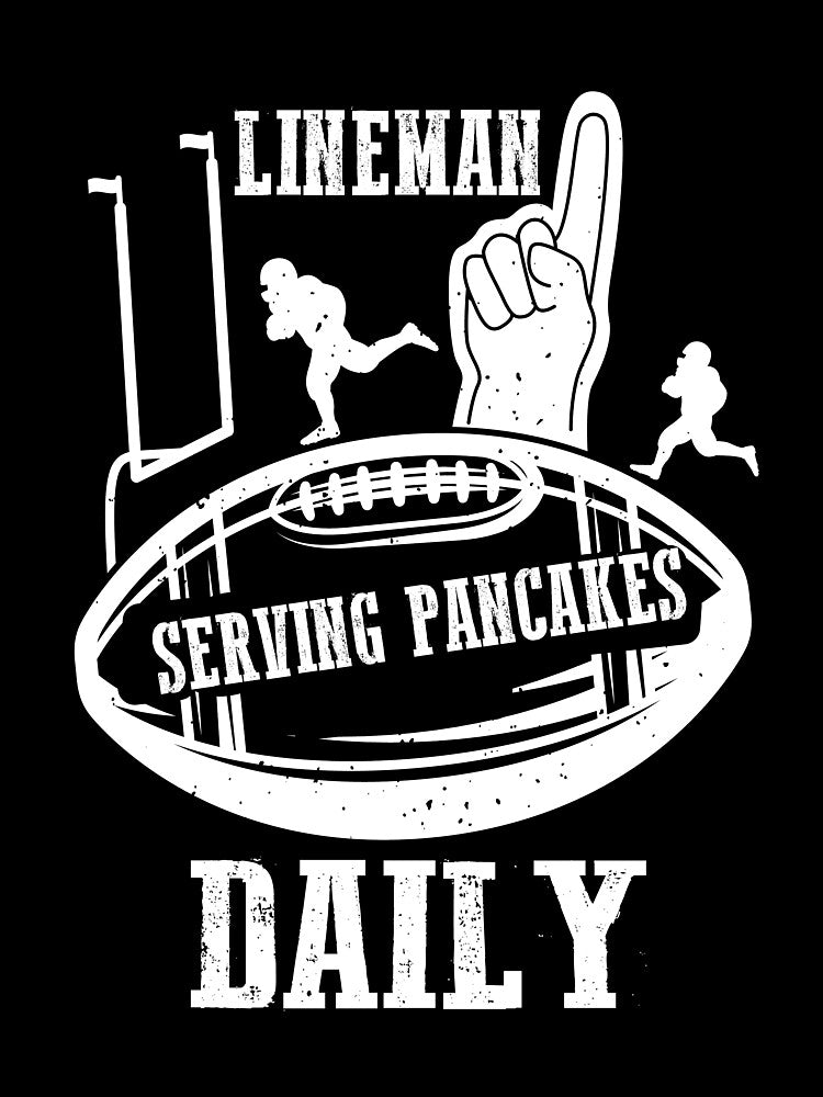Mens Lineman Serving Pancakes Daily Football Offensive Lineman by MarvSeel