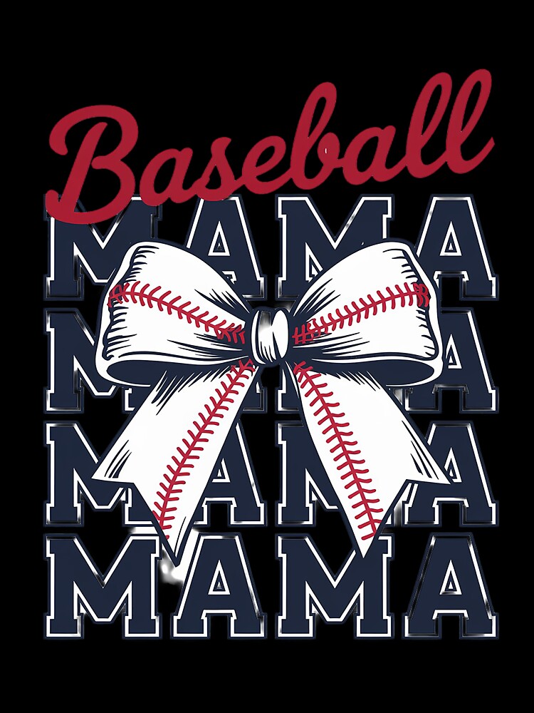 Baseball Mama Coquette Bow Game Day Baseball Mom Mother by Ranicholasyy