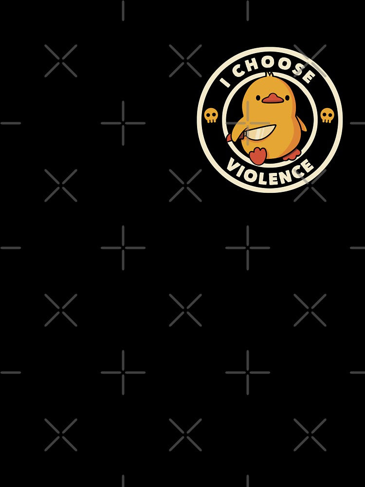I Choose Violence Funny Duck by Tobe Fonseca (Small) by Tobe Fonseca®