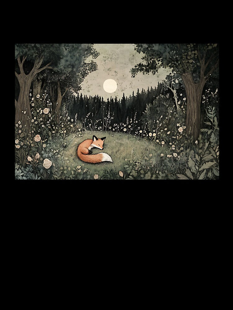 Magical Cottagecore: Fox in Fairy Ring by bapupa