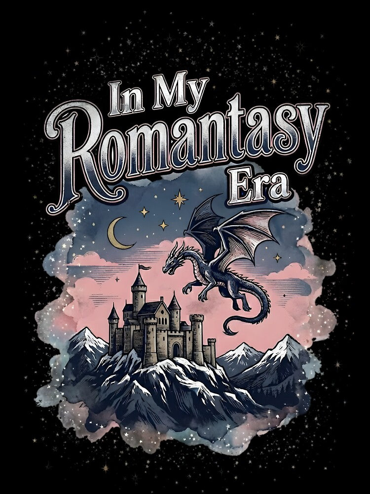 n My Romantasy Era" - Vintage Mystical Dragon & Castle Illustration by auxincaftan0o