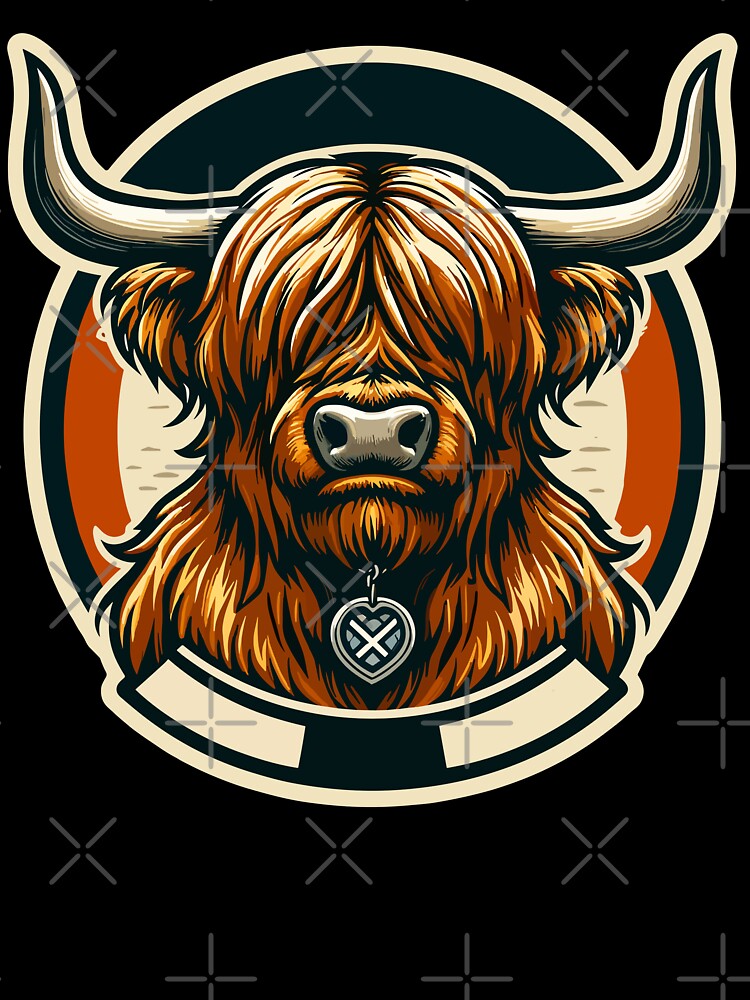 Scottish Highland Cow Vintage Art Country Cow Farm by ElegantCat