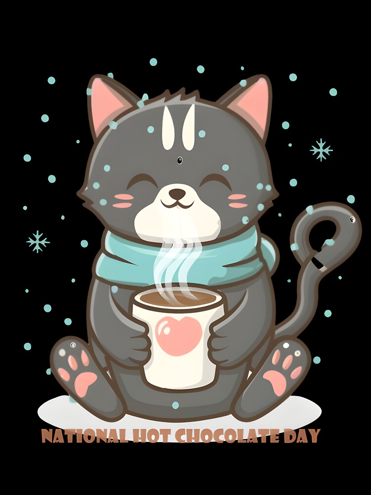 Cat drinking hot chocolate by r105