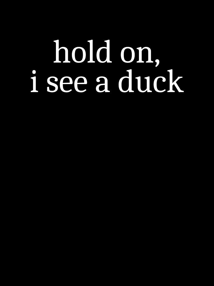 Hold on, I see a duck by Sleepy Cat Design