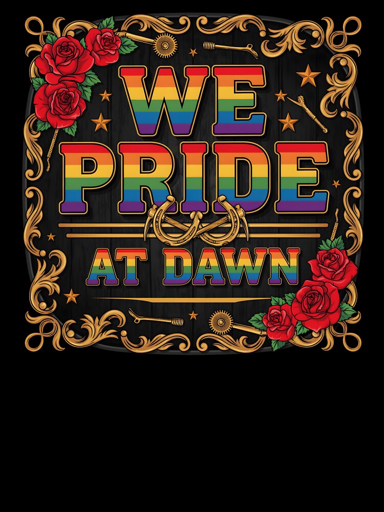 We Pride At Dawn Western Pride Month Rainbow Aesthetic by Redgiant87x