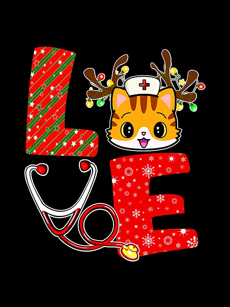 Christmas Nurse Love Cat Lover Santa by reyeskhan79