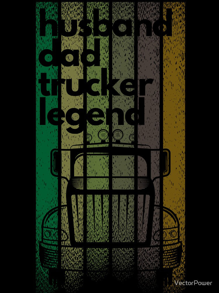Husband Dad Trucker Legend For Dad To Day gifts by VectorPower