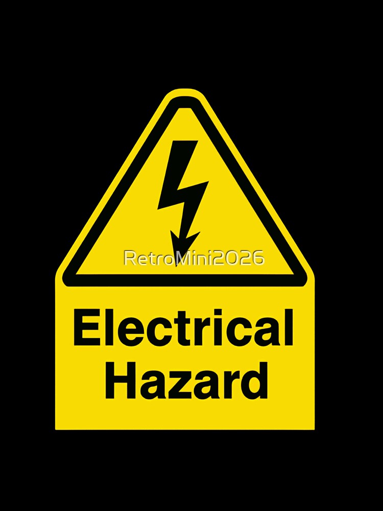 Electrical Hazard Electrician Safety Worker Warning by RetroMini2026