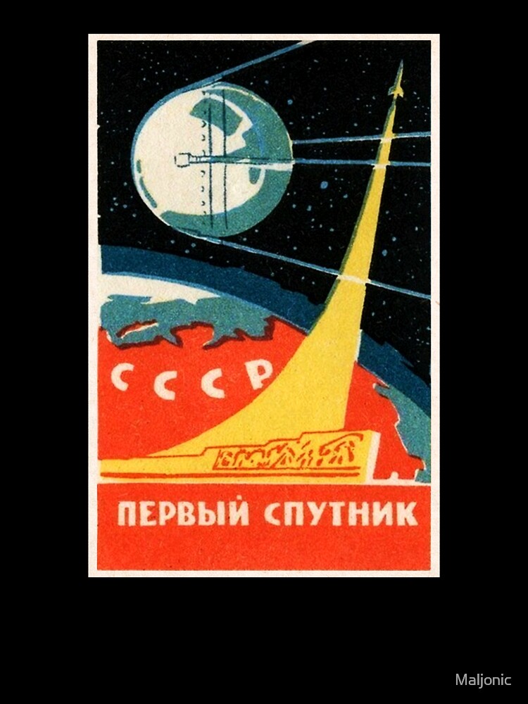 Sputnik First Satellite Soviet Space Race Art by Maljonic Unisex