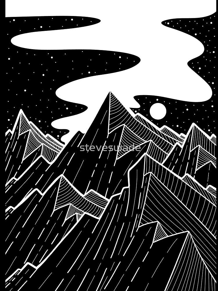 White smoke peaks by Swadeillustrations Unisex