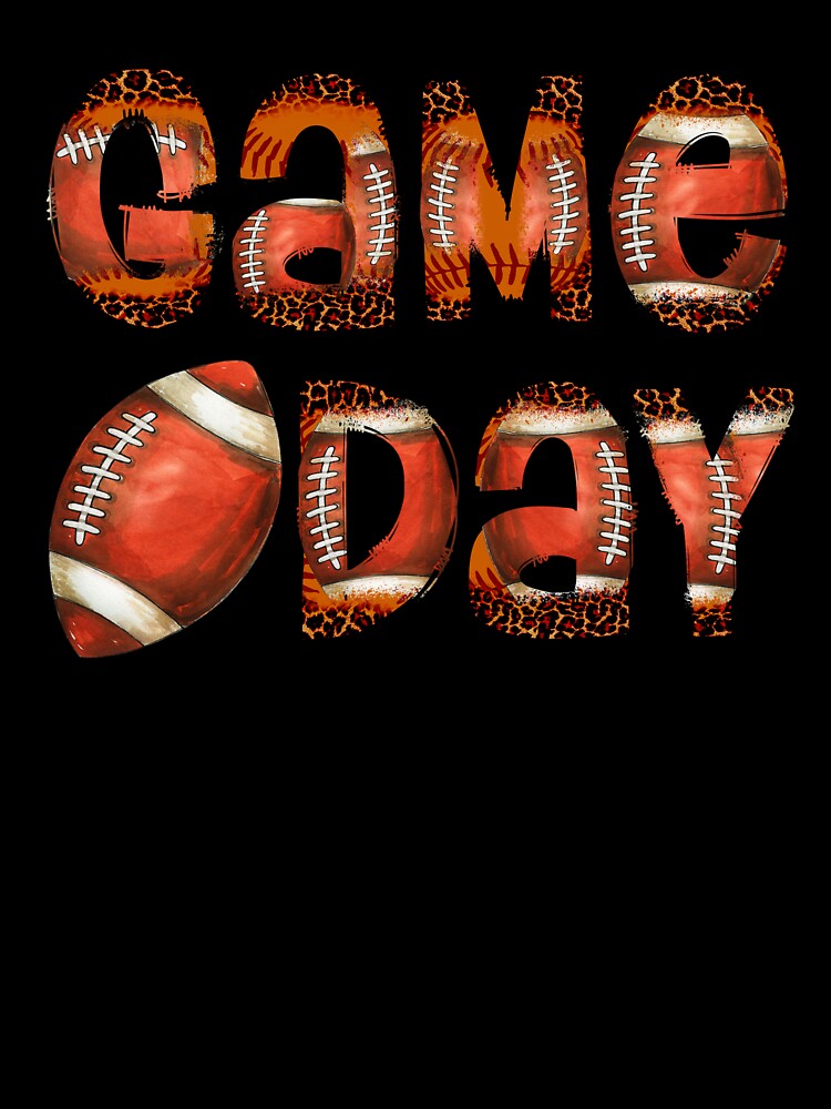 Game Day Football Sublimation,  Football Leopard Letter Png, Football Png, Football Game Day Sublimation, Football Png, Football Leopard Png by Peerda